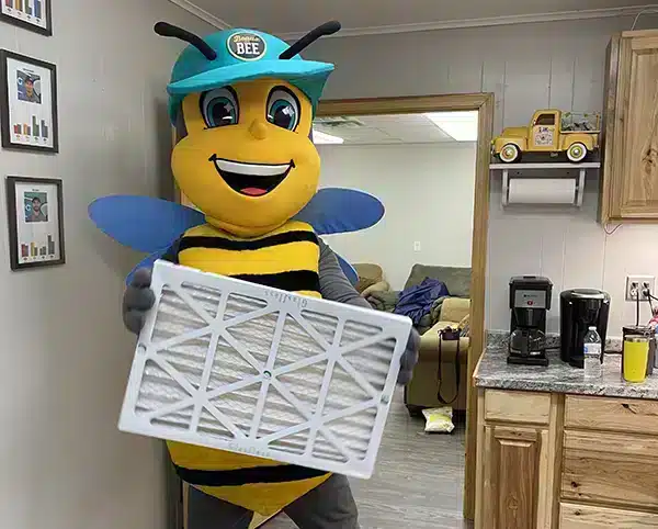 SBC bee holding air filter in Shreveport LA.