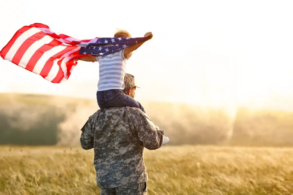 Veteran with son
